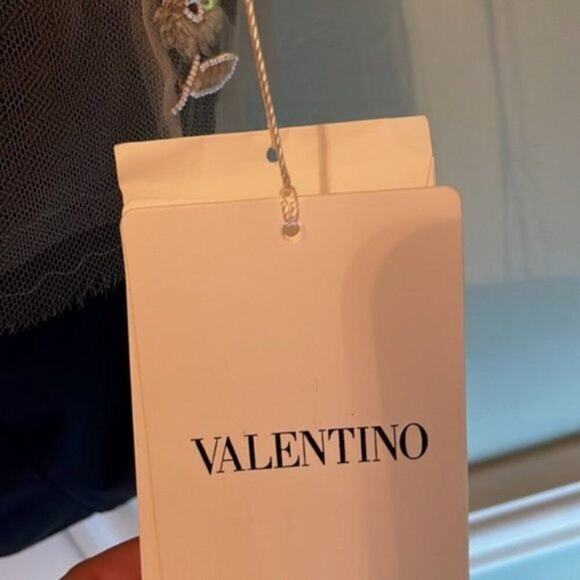 Valentino Ricamato Embellished Blouse champaign colored size 6 - Picture 7 of 9